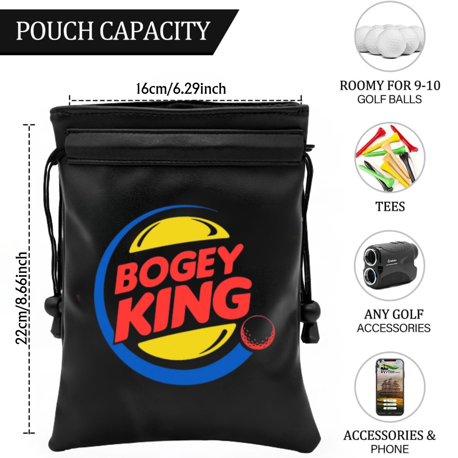 Bogey King Golf Valuables Pouc - đánh giá và giá Golf Equipment Drawing