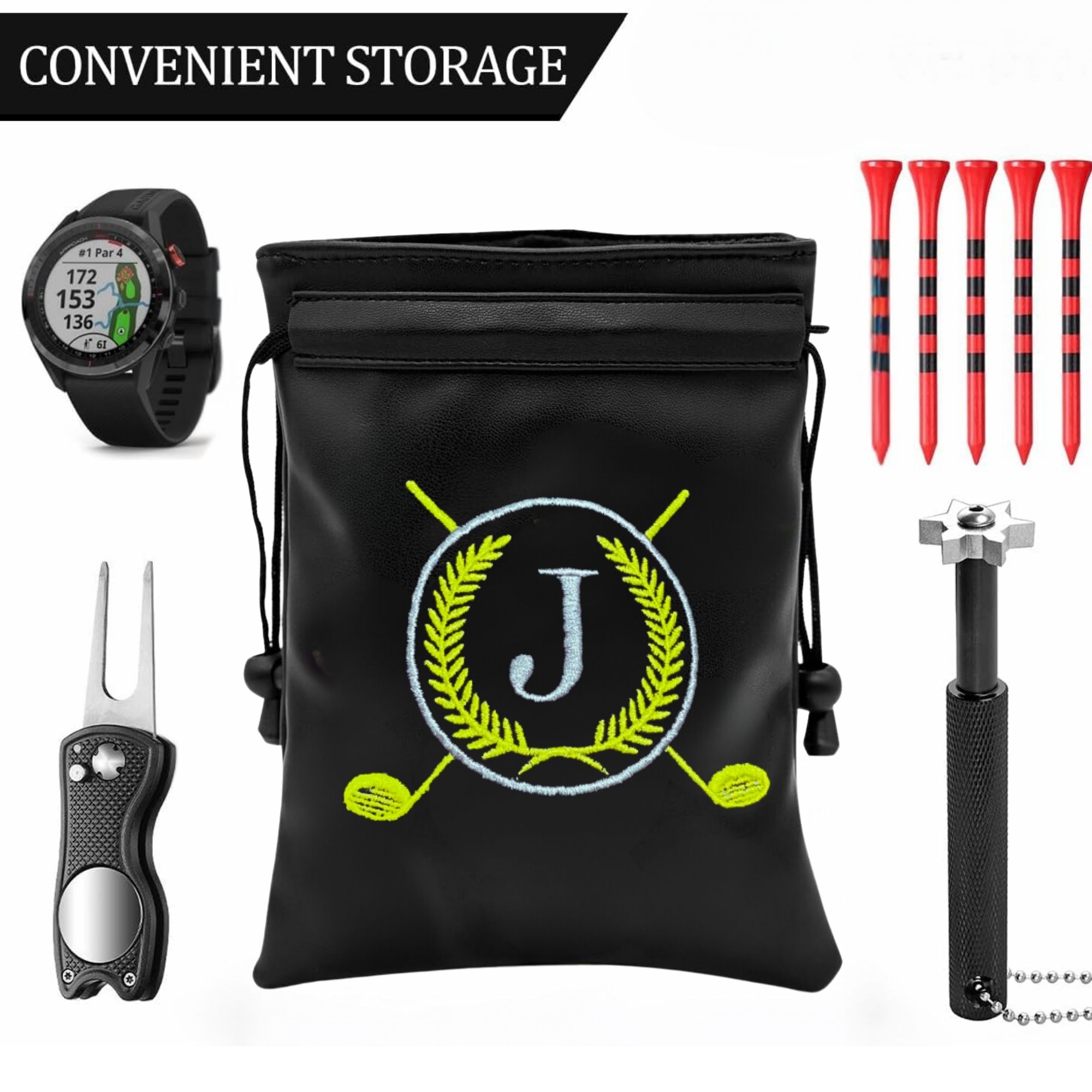 Funny Golf Valuables Pouch, PU - đánh giá và giá Golf Equipment Drawing