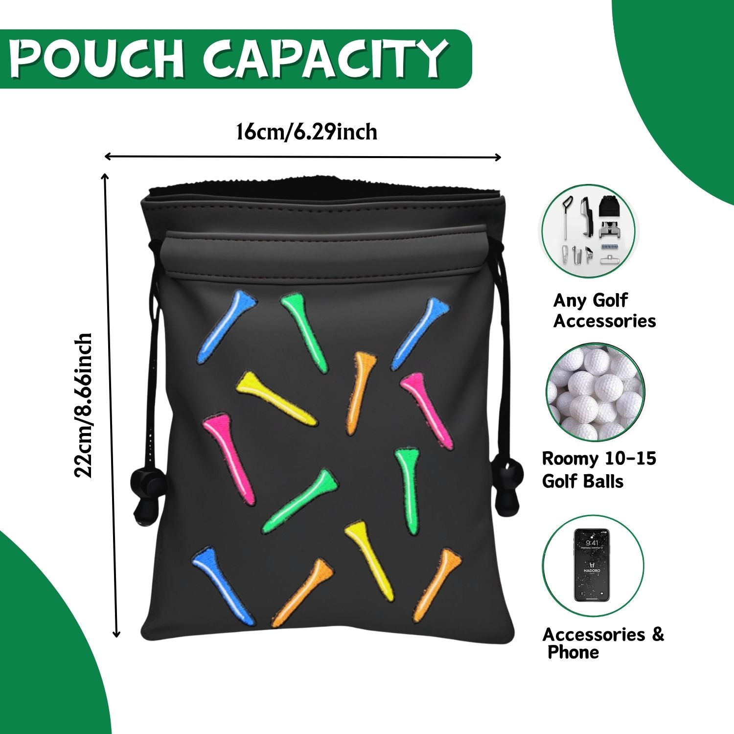 Funny Golf Valuables Pouch Gol - đánh giá và giá Golf Equipment Drawing