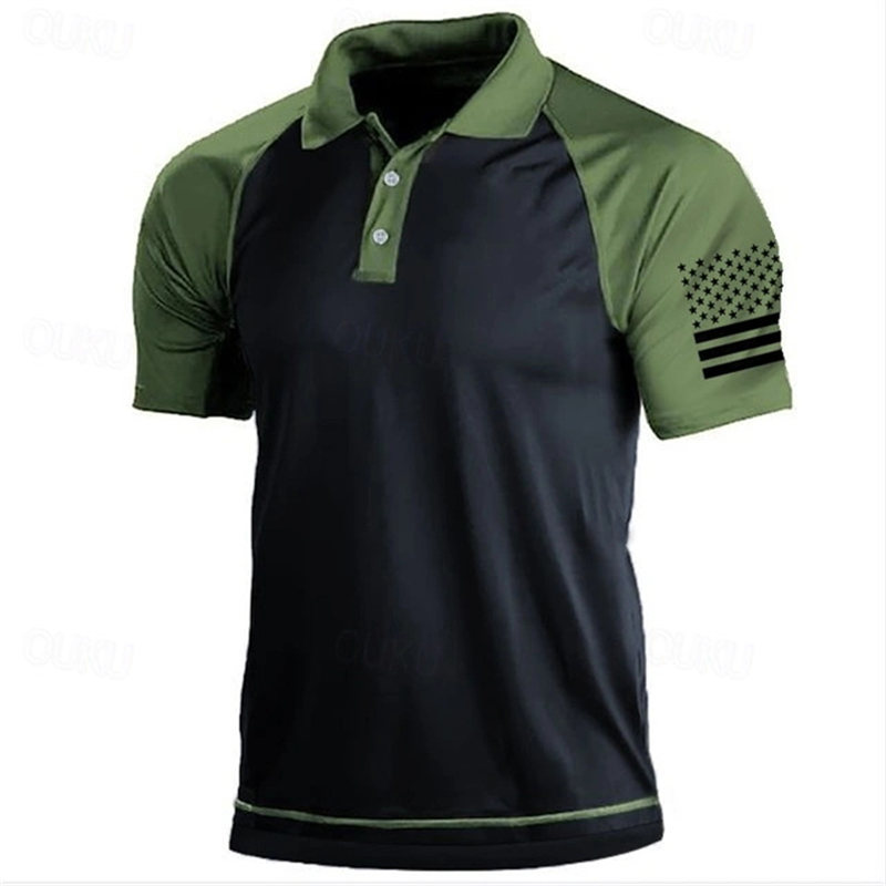 3D Print USA Flag Pattern Polo - đánh giá và giá Golf Equipment Wholesale